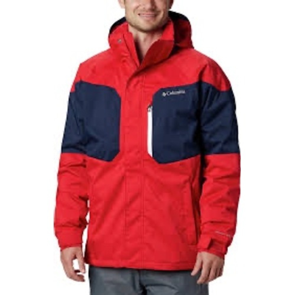 Columbia Alpine Action Insulated Jacket Mens XL Red Navy Gorpcore Ski Coat